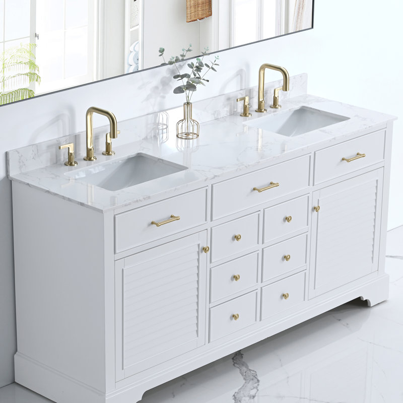SOUEEUM Opaline 72 Double Bathroom Vanity Top | Wayfair